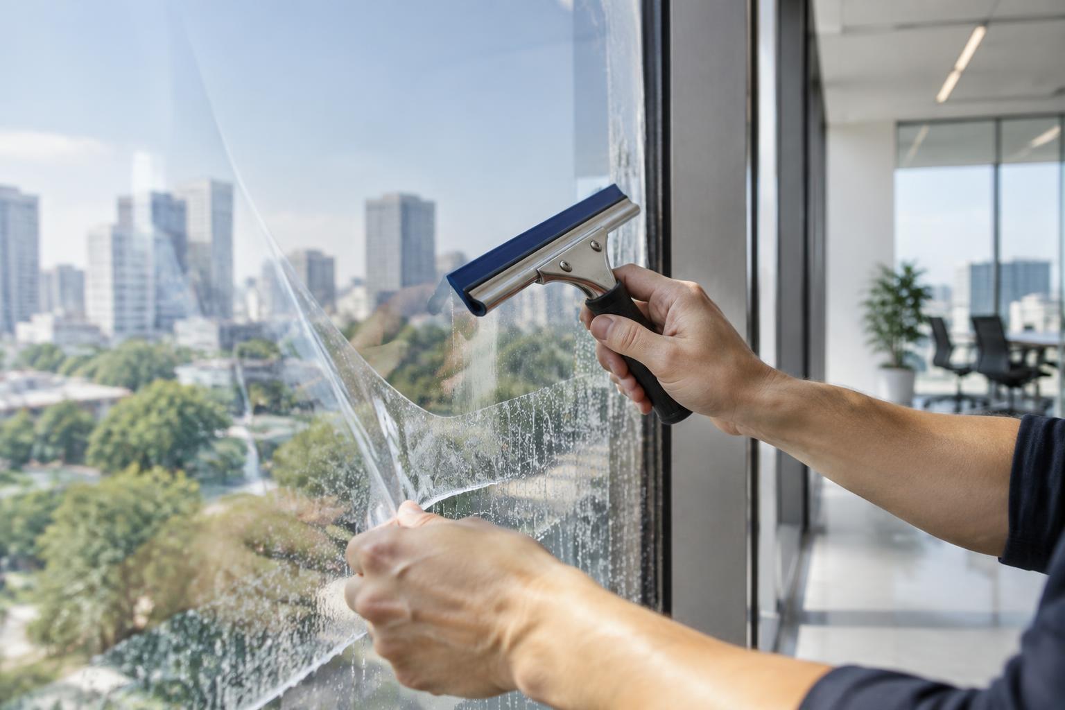Professional application of solar control window film